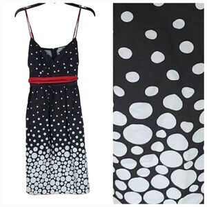 Trixxi Francesca's Black Polka Dot Pin Up Dress Sleeveless Babydoll Sundress